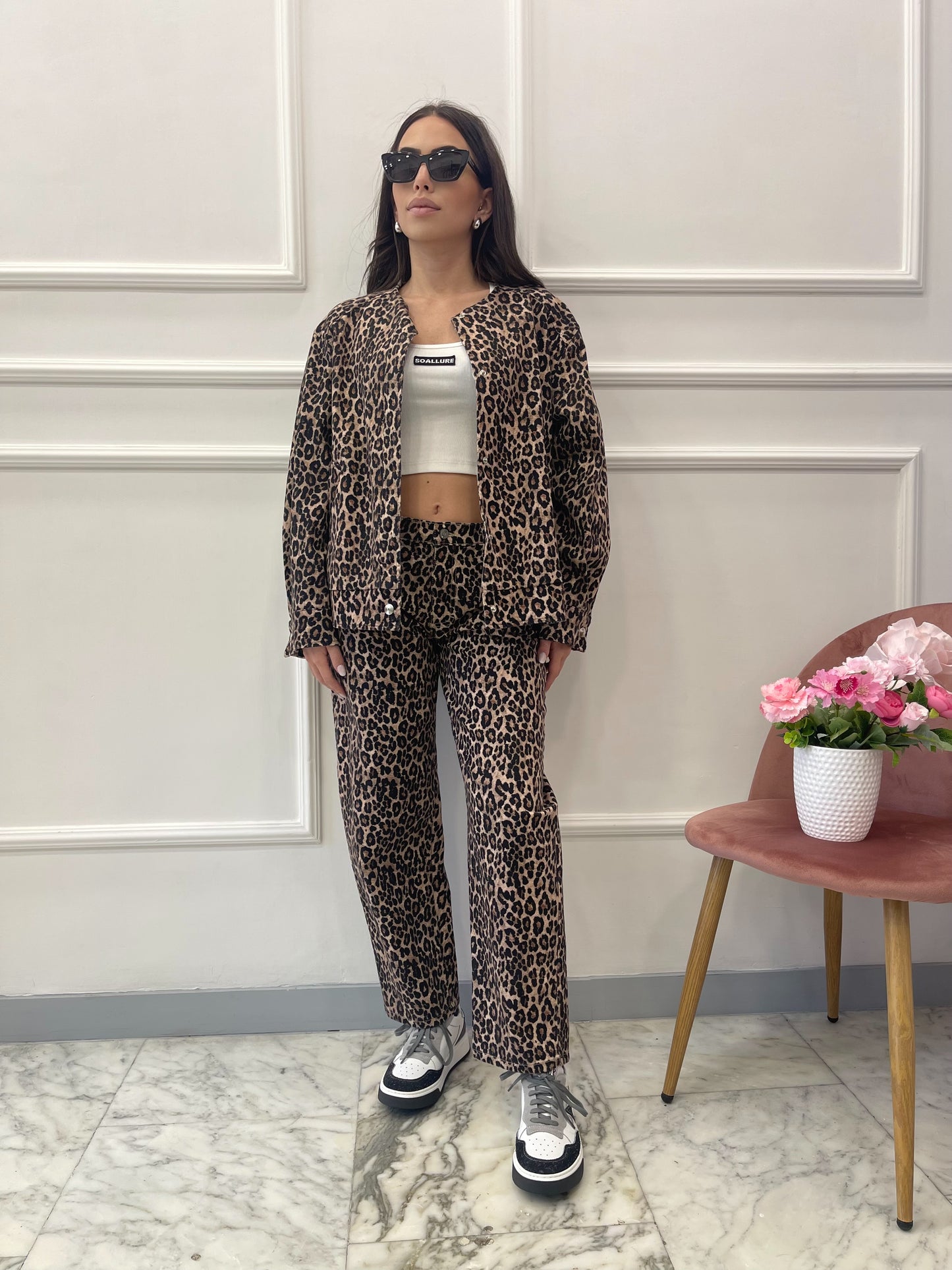 Giubbotto Denim Animalier Please