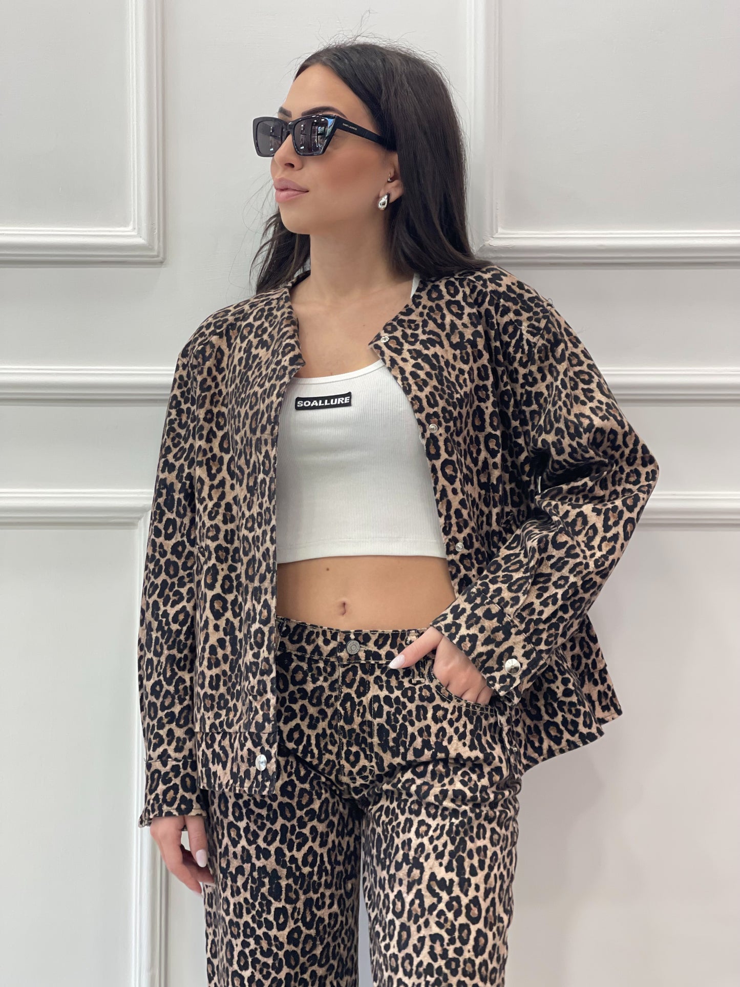 Giubbotto Denim Animalier Please