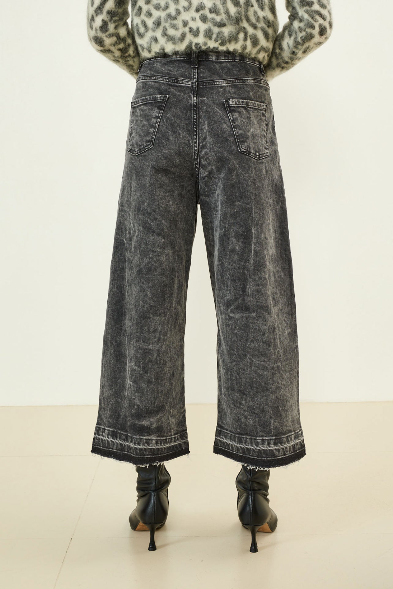 Pantalone denim marmorizzato