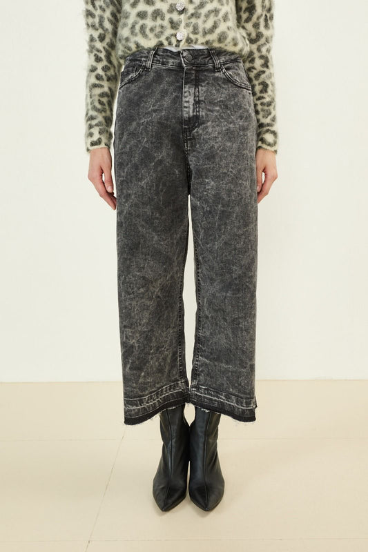 Pantalone denim marmorizzato